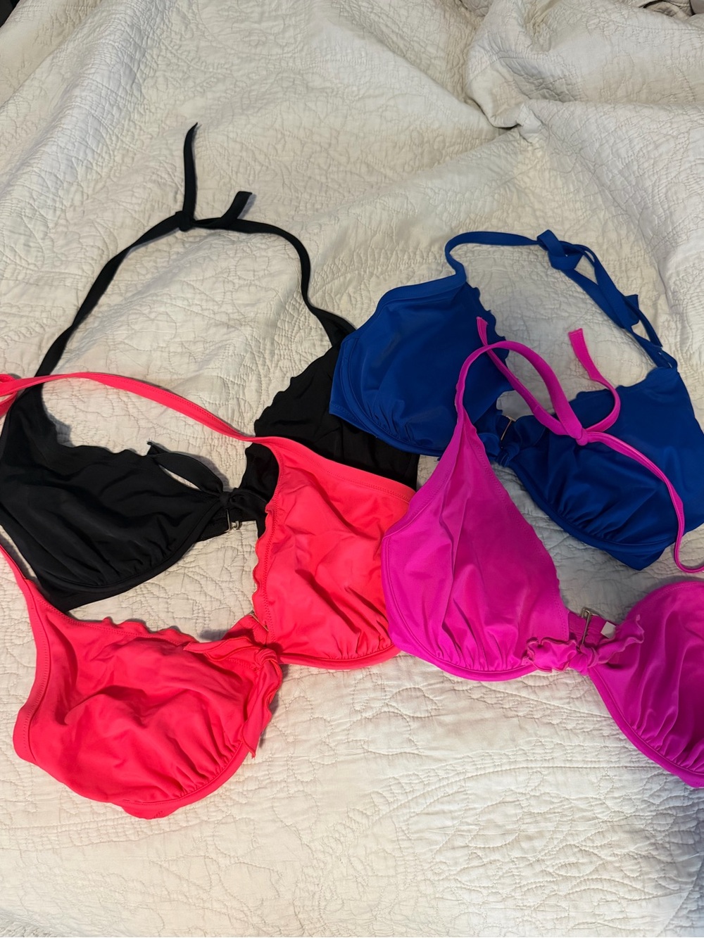 Victoria’s Secret Bikini Top Lot - Black, Blue, Pink, Coral🩷💙🧡🖤
